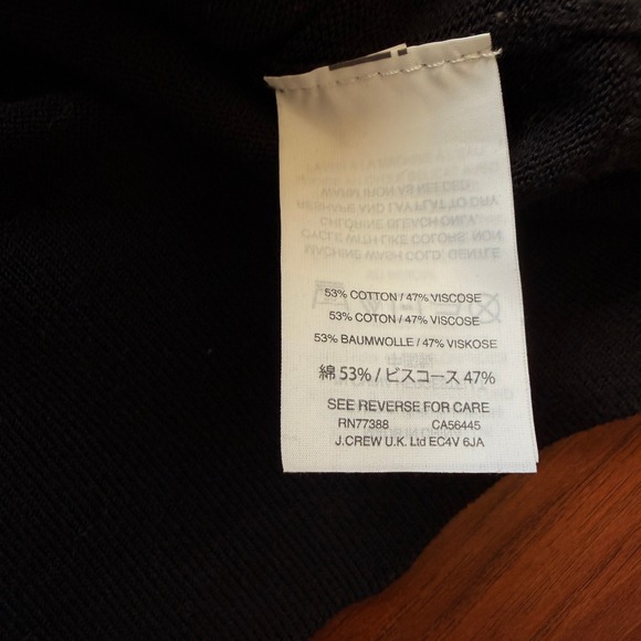 J.Crew Womens Black V-Neck Button Front Cardigan Sz S Academia Preppy Cotton - Picture 8 of 8